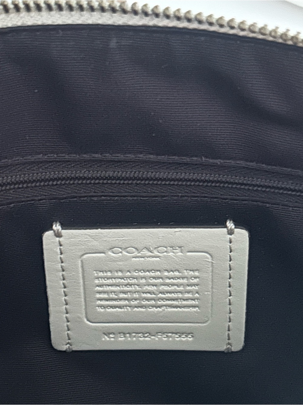 Coach Cream Pebbled Leather Dome Satchel - Picture 5 of 10